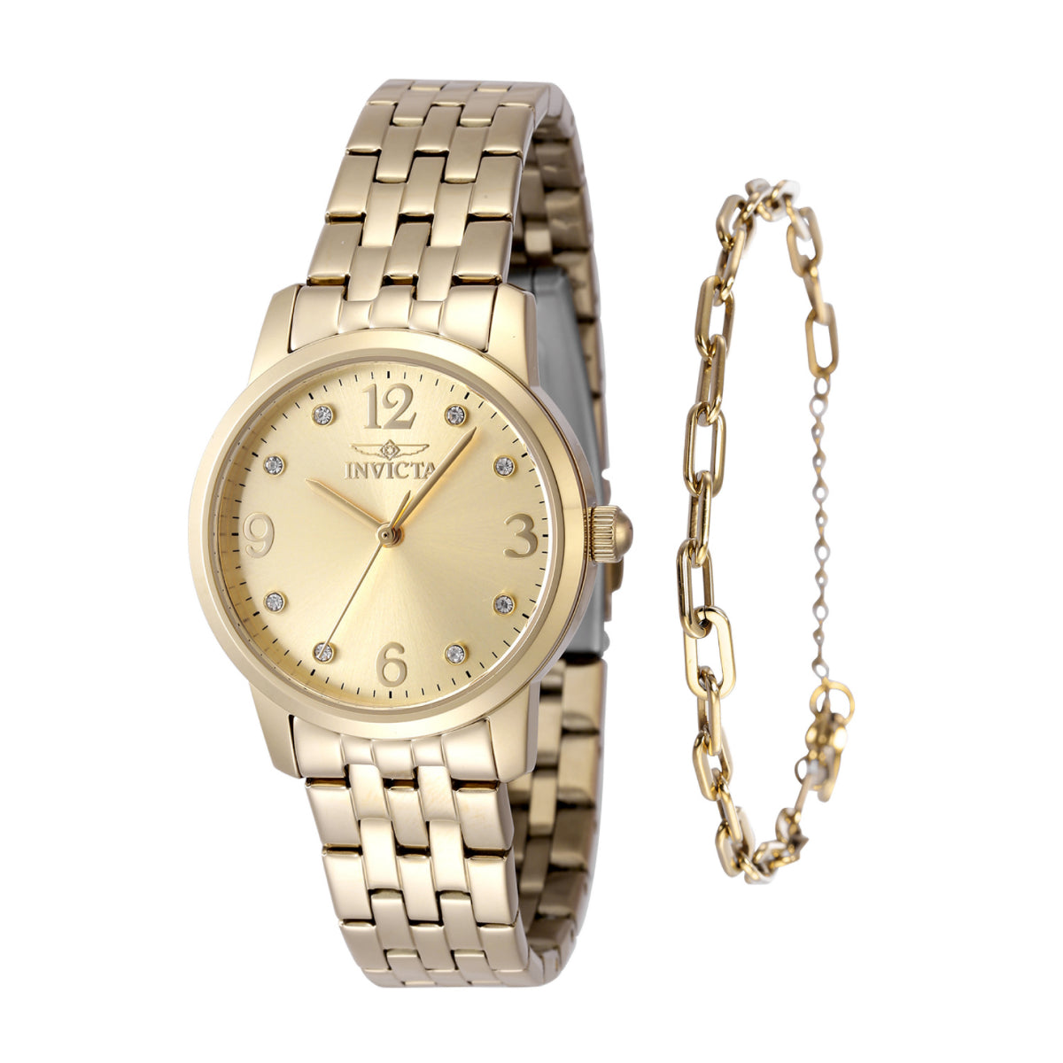 Angel48256 Invicta Angel Women's Watch - 32mm, Gold With Bracelet Set (48256) - Imagen 1