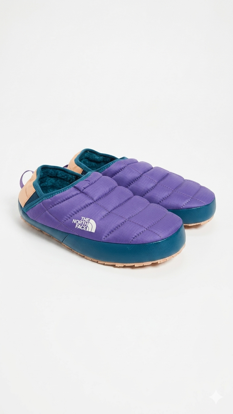 Gemini_Generated_Image_ (20) Pantufla Acolchada de Descanso The North Face – Morada - Imagen 1