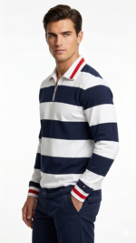 Polo de Piqué Clásico para Caballero Tommy Hilfiger – Azul/Blanco - Imagen 2