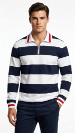 Polo de Piqué Clásico para Caballero Tommy Hilfiger – Azul/Blanco