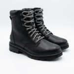 Bota de Combate para Dama Sorel Negra con Cordones