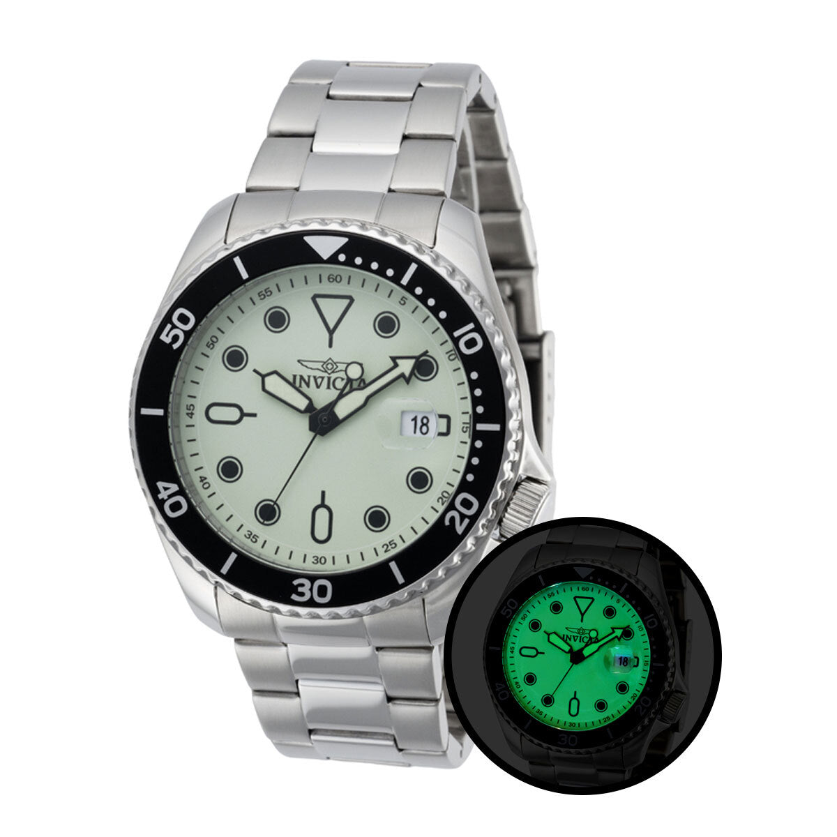 Pro-Diver47305 Invicta Pro Diver Men's Watch w/Luminous Dial - 46mm, Steel (47305) - Imagen 1