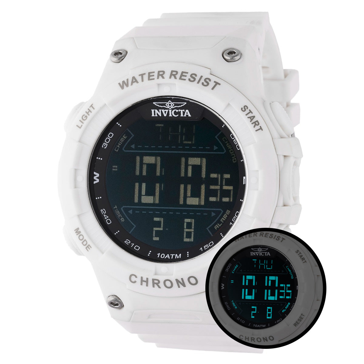 Racing47524 Invicta Racing Burnout Digital Men's Watch - 52mm. White (47524) - Imagen 1