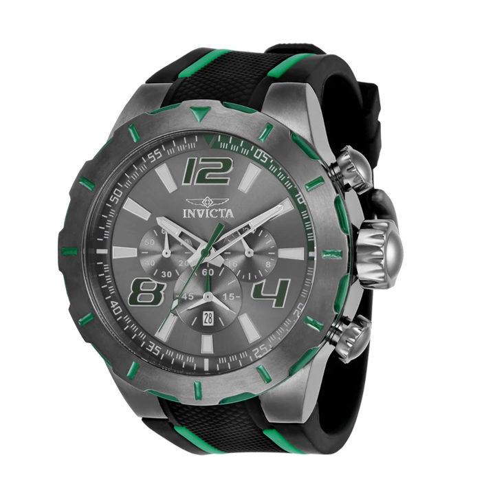 S1-Rally35737 Invicta S1 Rally Overdrive Men's Watch - 52mm. Black, Green (35737) - Imagen 1