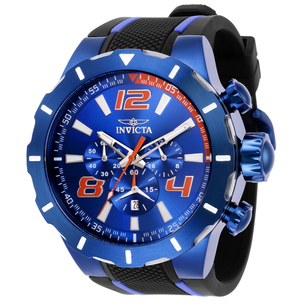 S1-Rally35738 Invicta S1 Rally Overdrive Men's Watch - 52mm. Black. Blue (35738) - Imagen 1