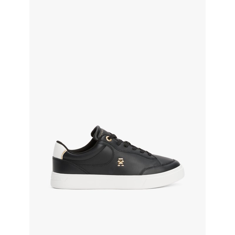 Tommy-AccessoriesFW08322-BDS Monogram Leather Court Sneaker - Imagen 1