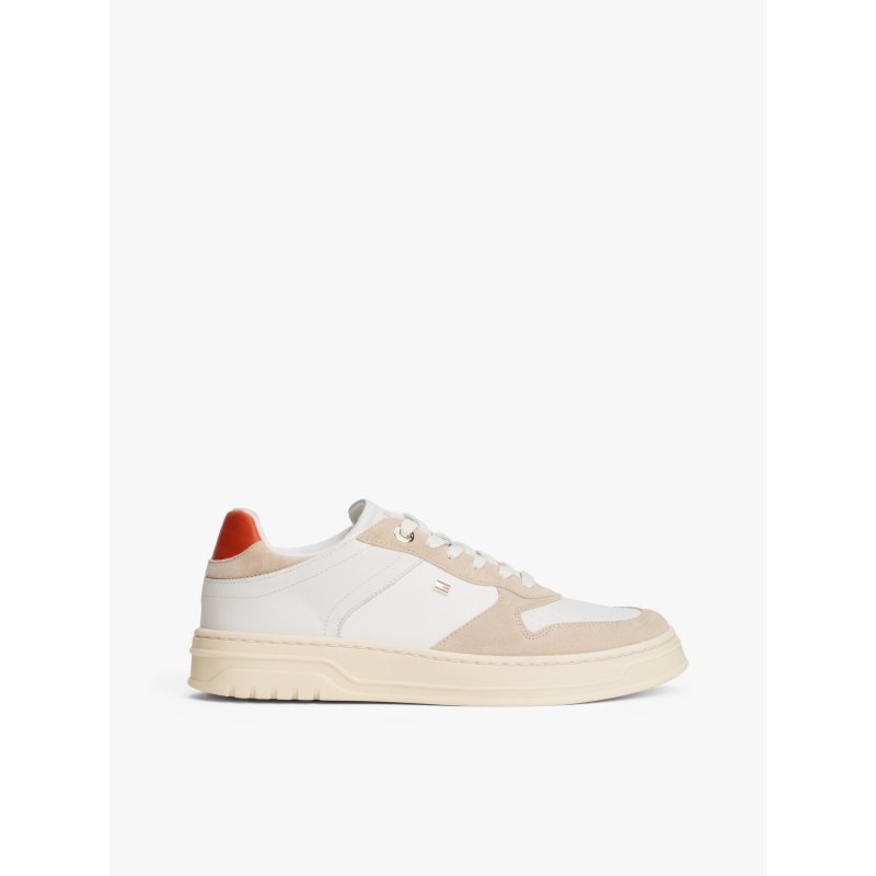 Tommy-AccessoriesFW08796-ACI Mixed Texture Suede Cupsole Sneaker - Imagen 1