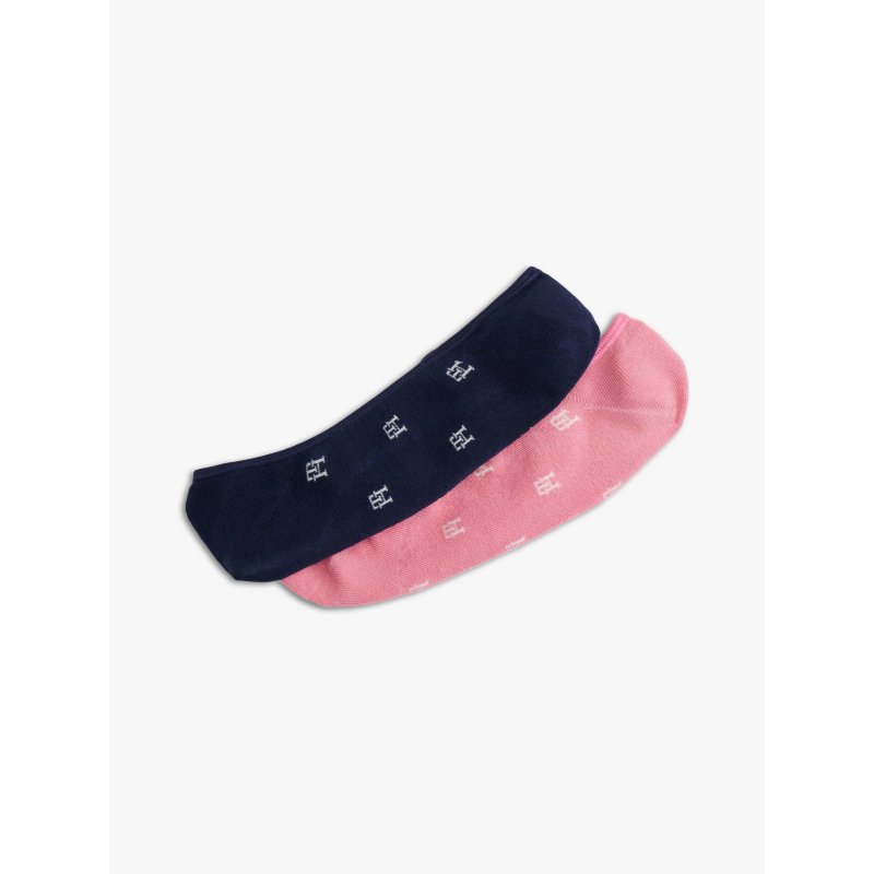 Tommy-AccessoriesXW08329-XJG Allover Monogram No-Show Sock 2-Pack - Imagen 1