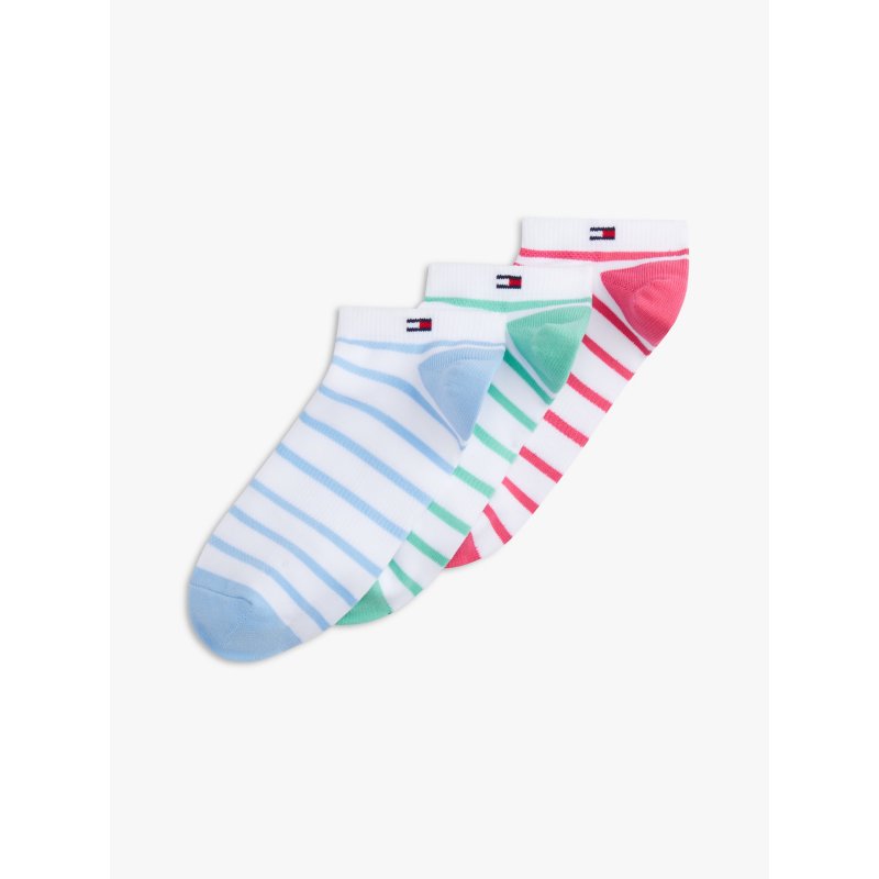 Tommy-AccessoriesXW08363-Y00 Stripe Sport Ankle Sock 3-Pack - Imagen 1