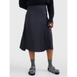 Solid Midi Skirt