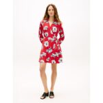 Floral Print Crepe Wrap Dress