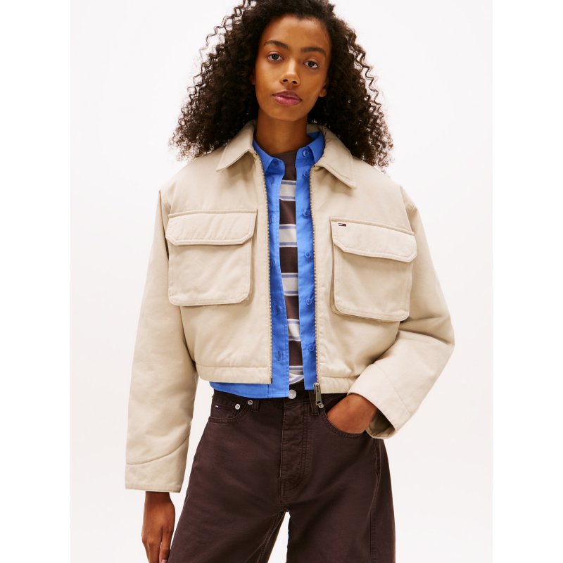 Tommy-JacketDW22534-ABY Tommy Jeans Cropped Utility Zip Jacket - Imagen 1