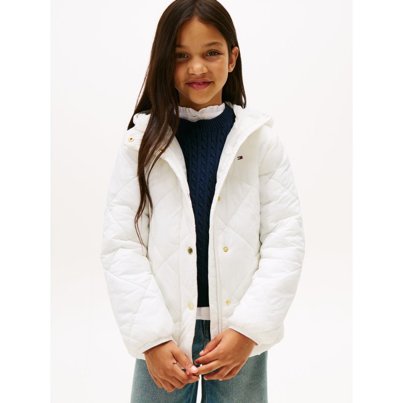 Tommy-JacketXG01679-YBL Kids' Quilted Hooded Puffer Jacket - Imagen 1