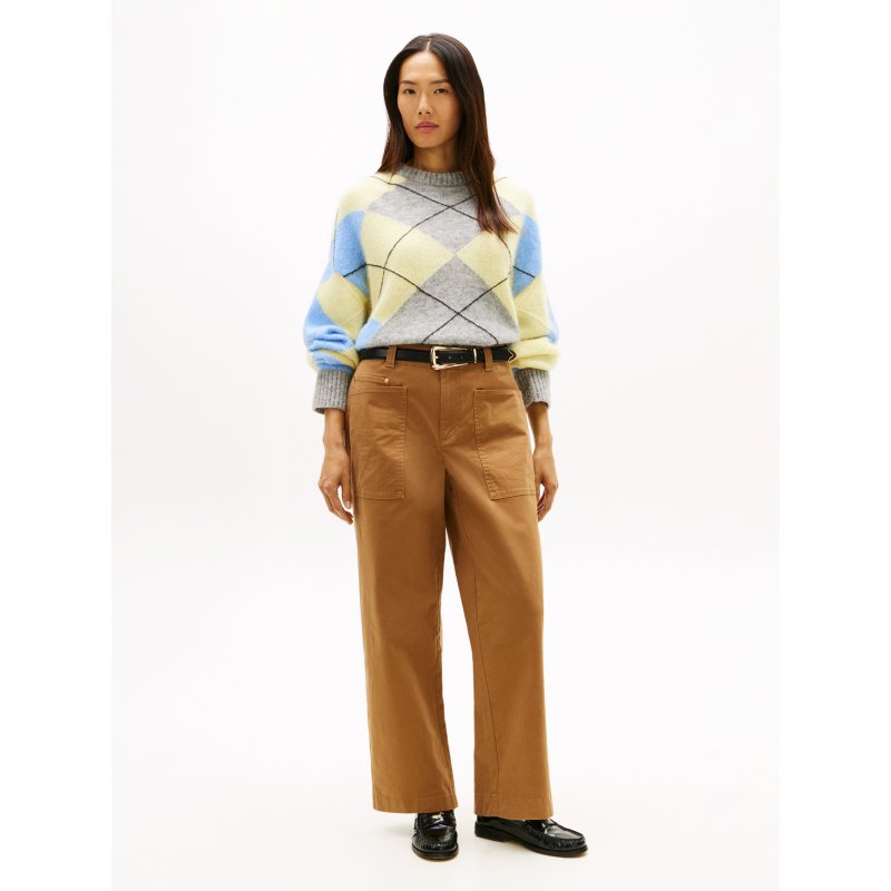 Tommy-PantsXW06776-GWA Stretch Wide Leg Utility Pant - Imagen 1