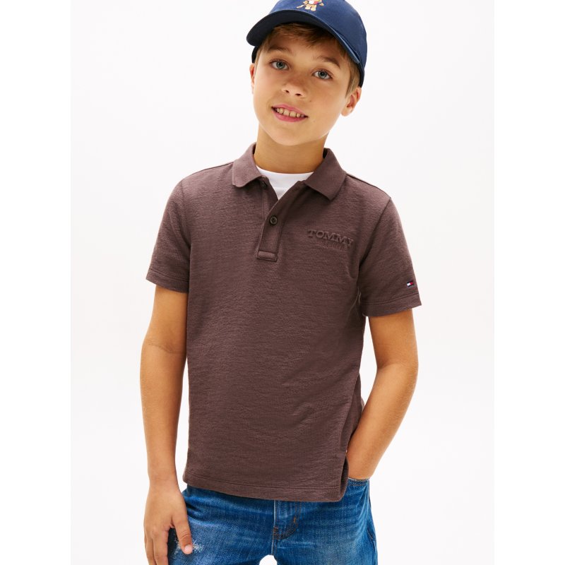 Tommy-PoloKB10364-GW1 Kids' Embossed Logo Polo - Imagen 1