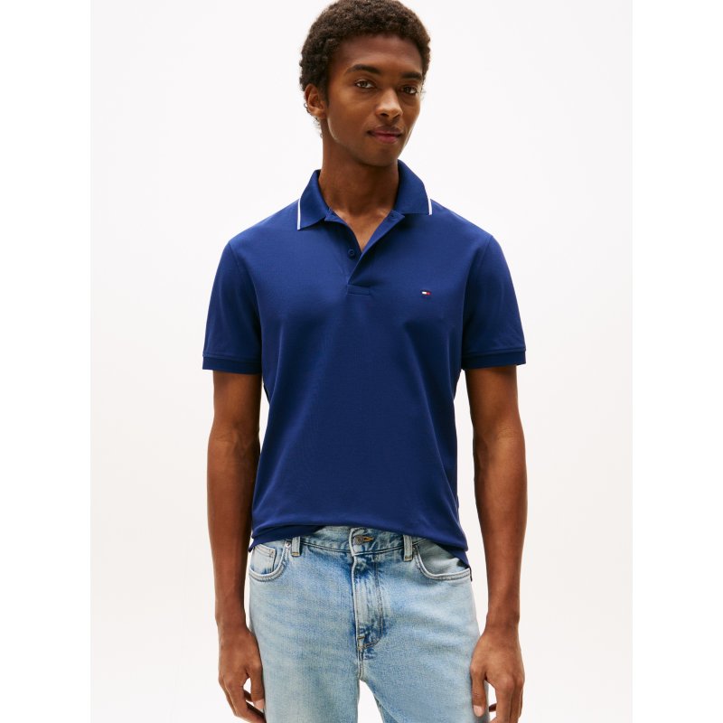 Tommy-PoloMW38702-C7G Regular Fit Tipped Performance Polo - Imagen 1