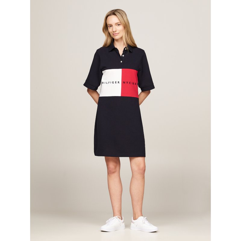 Tommy-PoloWW43276-DW5 Hilfiger Team Rugby Polo Dress - Imagen 1