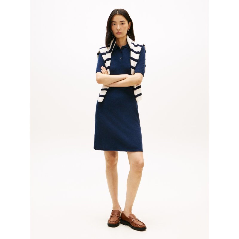 Tommy-PoloWW46436-C1G Wool Polo Dress - Imagen 1