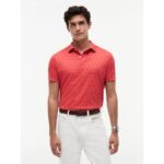 Allover Flag Print Interlock Polo
