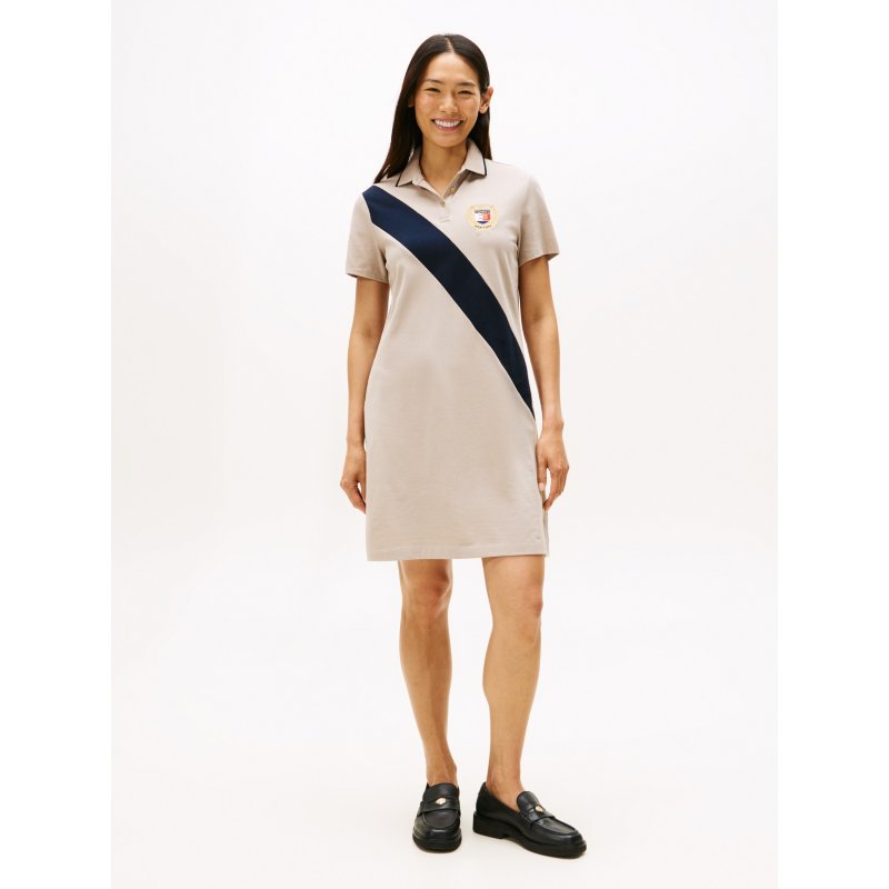 Tommy-PoloXW05964-AEP Banner Stripe Polo Dress - Imagen 1