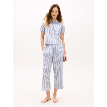Cropped Shirt & Pant Sleep Set