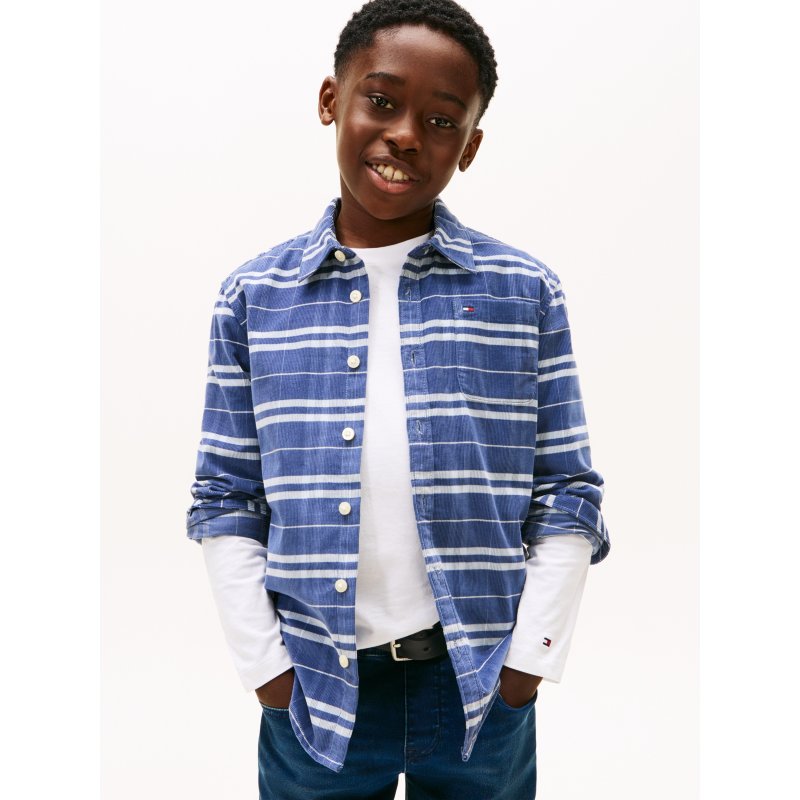 Tommy-ShirtXB01610-C9T Kids' Check Corduroy Shirt - Imagen 1