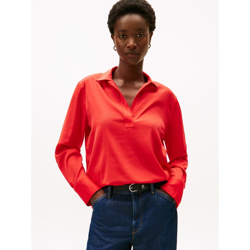 Tommy-Sweater76J5491-XNL Stretch V-Neck Pullover Shirt - Imagen 1