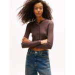 Tommy Jeans Cropped Rib Knit Cardigan