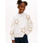 Kids' Intarsia Shimmer Star Sweater