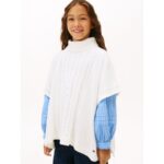 Kids' Cable Knit Sweater Cape