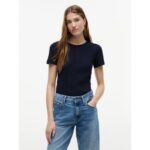 Slim Fit Pointelle Crewneck T-Shirt