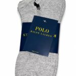 Pack de 6 Medias Polo Ralph Lauren Tobilleros Gris