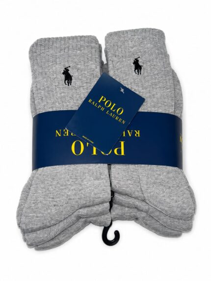 Pack de 6 Medias Largas Polo Ralph Lauren Altos Gris Claro