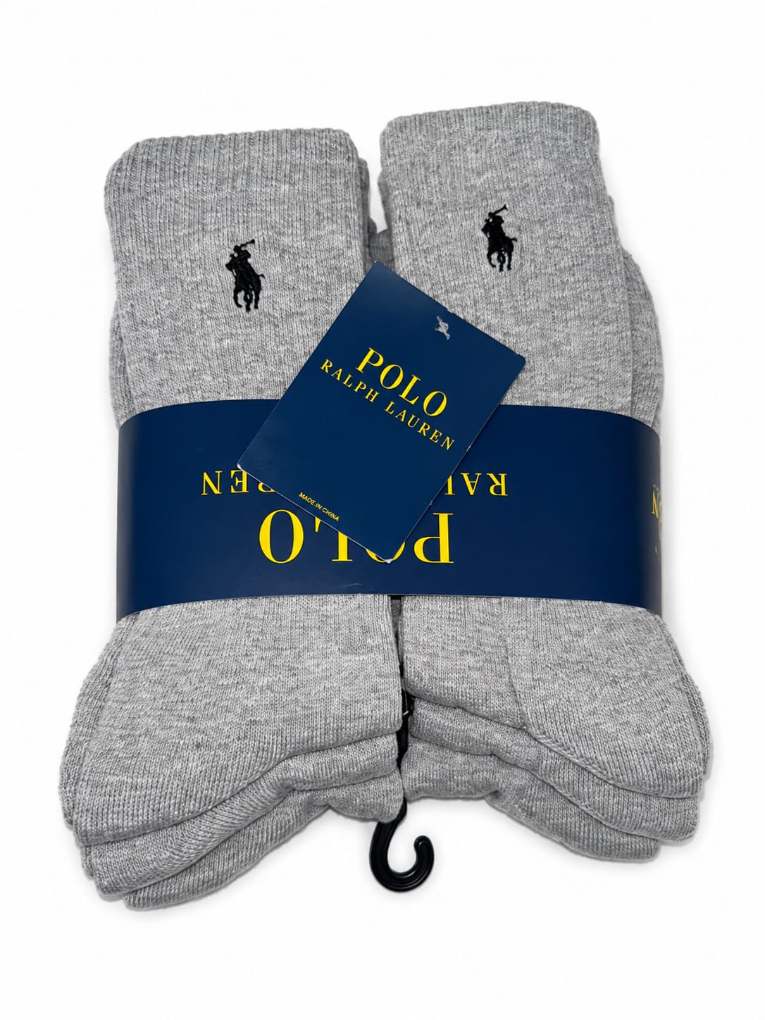calcetines-medias-polo-ralph-lauren-altos-gris-claro-pack-6 Pack de 6 Medias Largas Polo Ralph Lauren Altos Gris Claro - Imagen 1