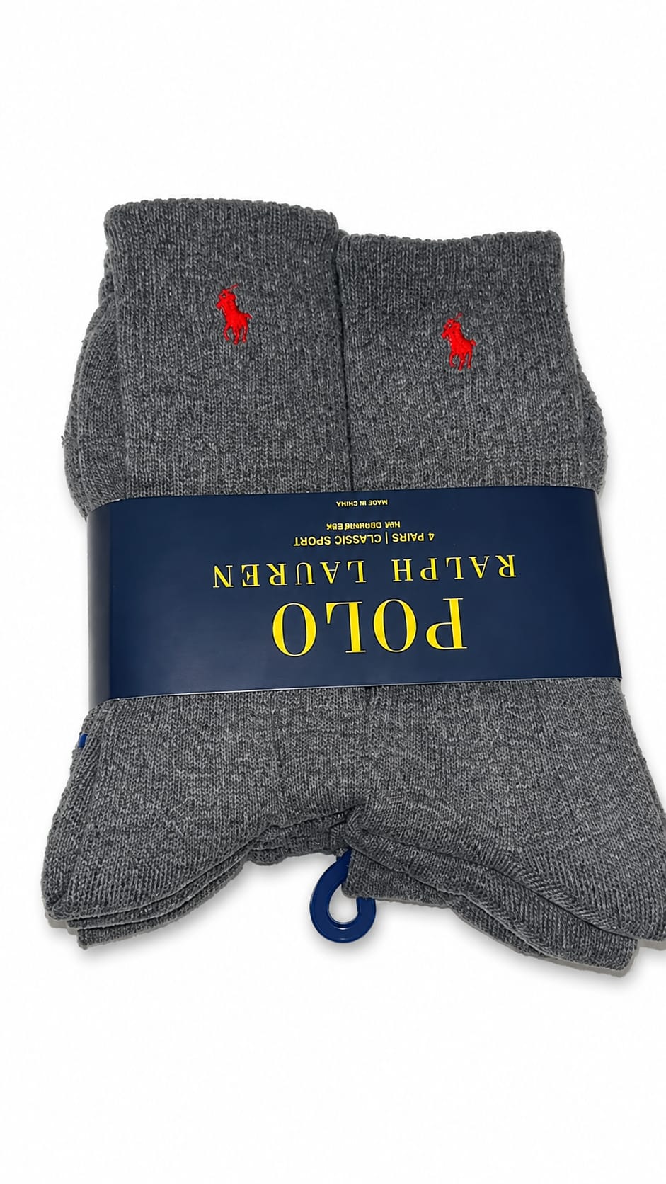 calcetines-medias-polo-ralph-lauren-classic-sport-gris-pack-6 Pack de 6 Medias Largas Polo Ralph Lauren Classic Sport Gris - Imagen 1