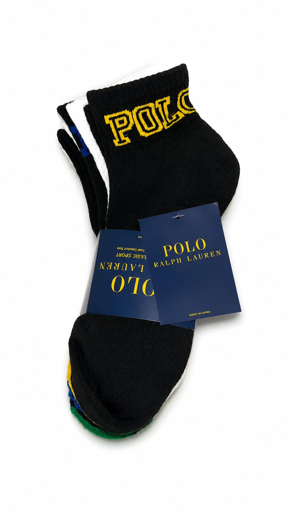 calcetines-medias-polo-ralph-lauren-tobilleros-pack-surtido-multicolor Pack de 6 Medias Polo Ralph Lauren Tobilleros Negros - Imagen 1
