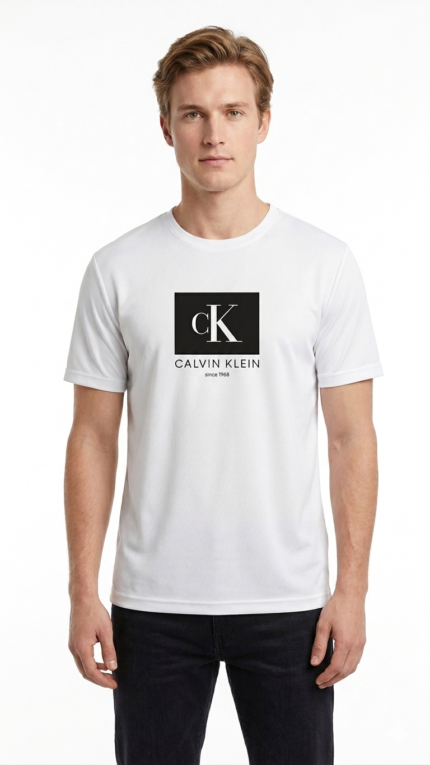 Camiseta Calvin Klein Logo Box - Blanca