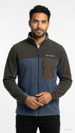 Casaca Fleece Columbia Color-Block - Azul / Gris
