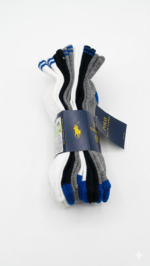 Pack de 6 Pares de Medias Tobilleros Polo Ralph Lauren | Blanco/Gris y Azul - Imagen 3