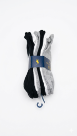 Pack de 6 Pares de Medias Tobilleros Polo Ralph Lauren Gris Negro - Imagen 3
