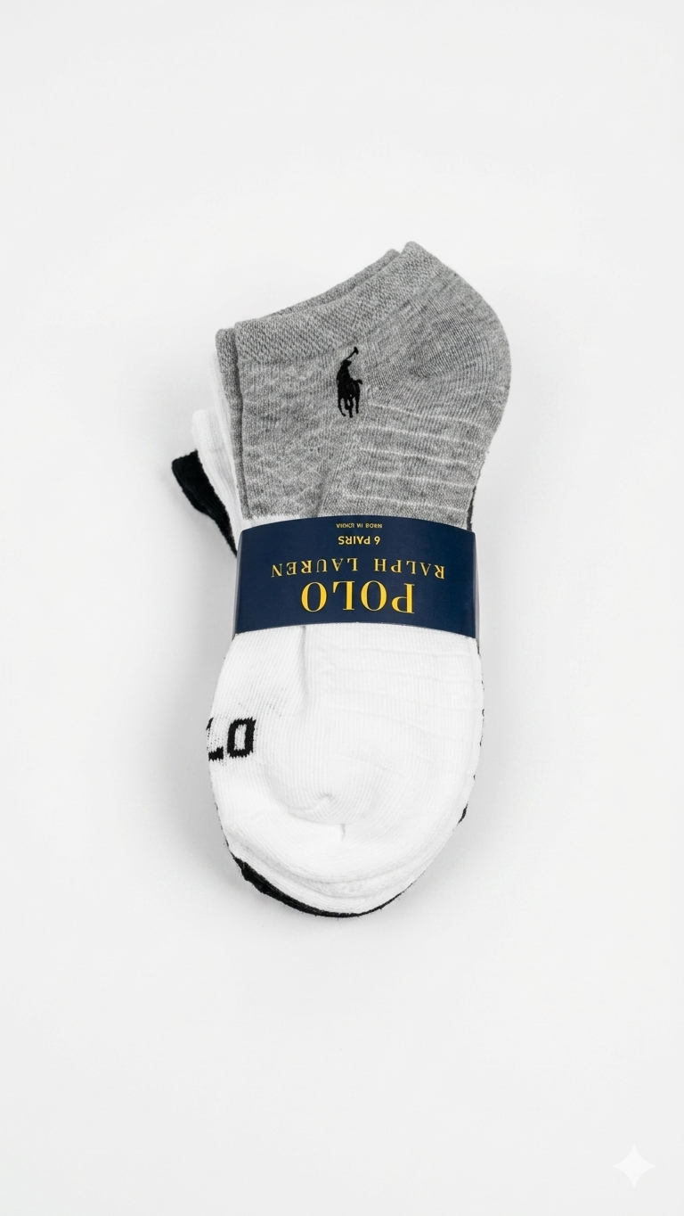 medias-pack-3-calcetines-tobilleros-polo-ralph-lauren-multicolor-surtidos-atras Pack de 6 Pares de Medias Tobilleros Polo Ralph Lauren | Varios Colores - Imagen 1