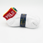 6 Pack de Medias Tobilleros Polo Ralph Lauren Unisex Niño Blanco/Multicolor