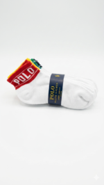 6 Pack de Medias Tobilleros Polo Ralph Lauren Unisex Niño Blanco/Multicolor