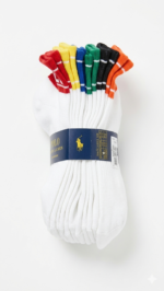 6 Pack de Medias Tobilleros Polo Ralph Lauren Unisex Niño Blanco/Multicolor - Imagen 3