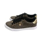 Zapatillas Guess de Mujer con Monograma Marrón y Dorado