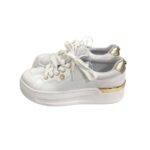 Zapatillas Guess de Plataforma para Mujer Blancas y Dorado