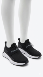 Zapatillas Slip-On Nautica - Negras / Suela Blanca - Imagen 2