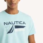 Nautica Mens Logo & Flag Graphic T-Shirt - Imagen 3