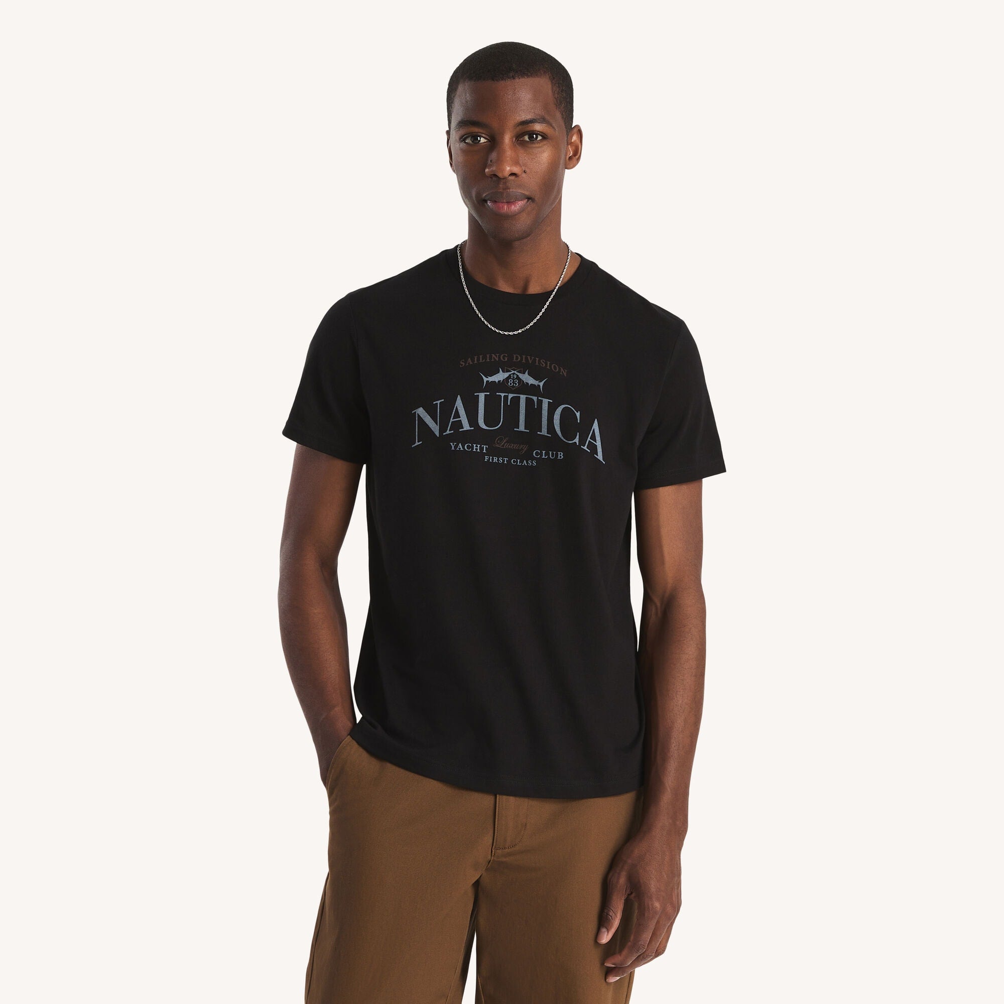 a280c78d878945e8b5ef9325ca22215d.jpg Nautica Mens Logo Graphic T-Shirt - Imagen 1